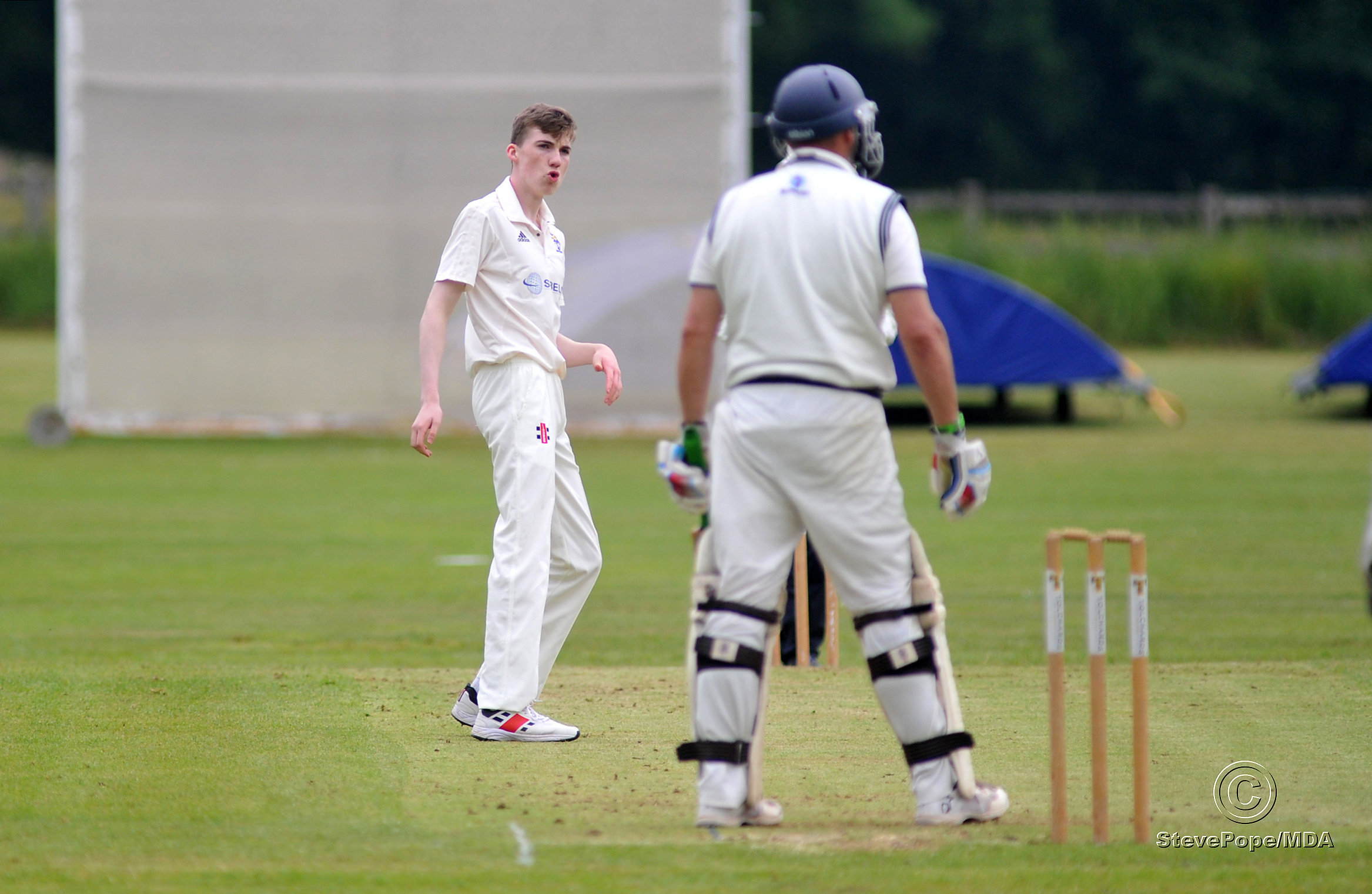 Action from the clash between Chudleigh and Bovey Tracey second XI in the Devon Cricket League B Division on Saturday.