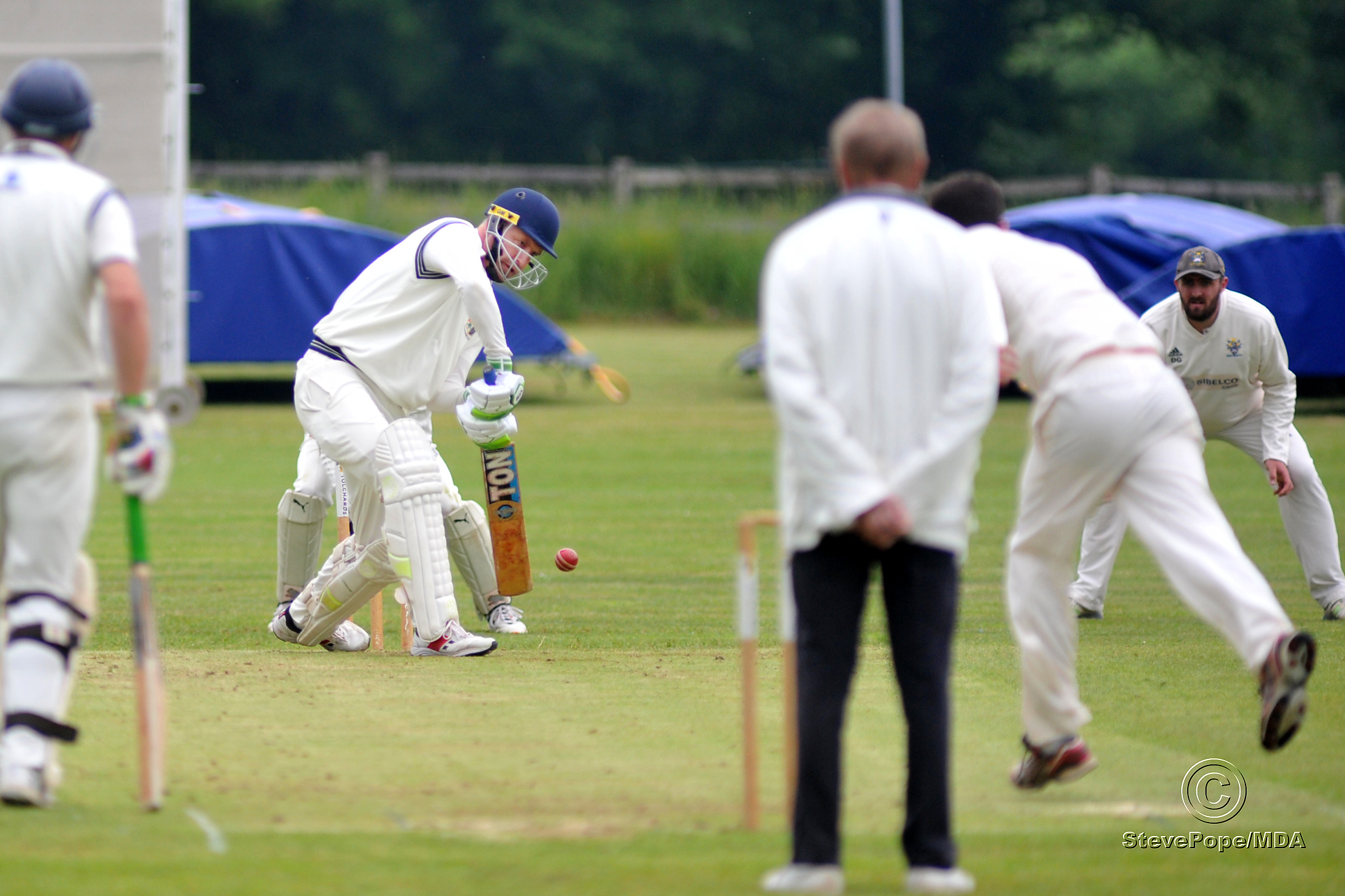 Action from the clash between Chudleigh and Bovey Tracey second XI in the Devon Cricket League B Division on Saturday.