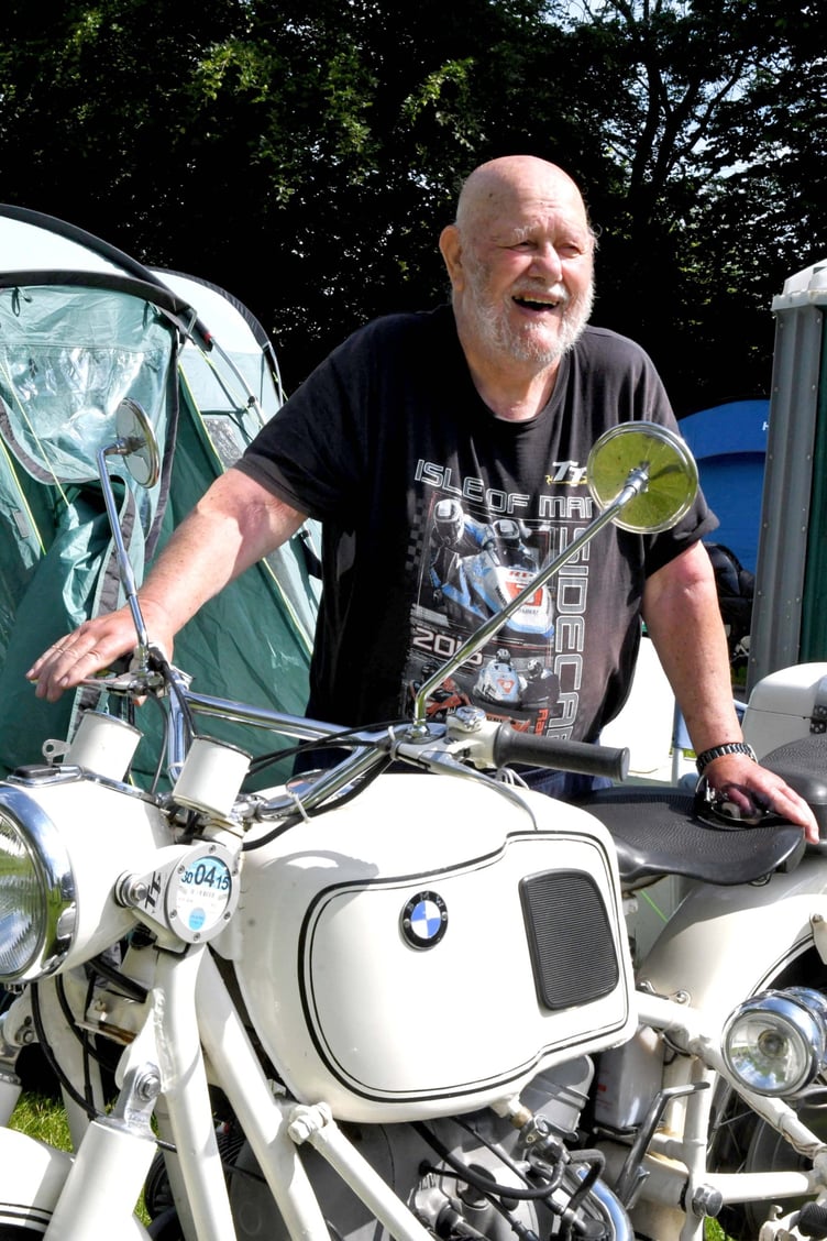 85-year-old TT visitor Graeme Crate has visited the island 41 times riding the same motorcycle (a BMW R69 sidecar STEIB 501, built in 1961)