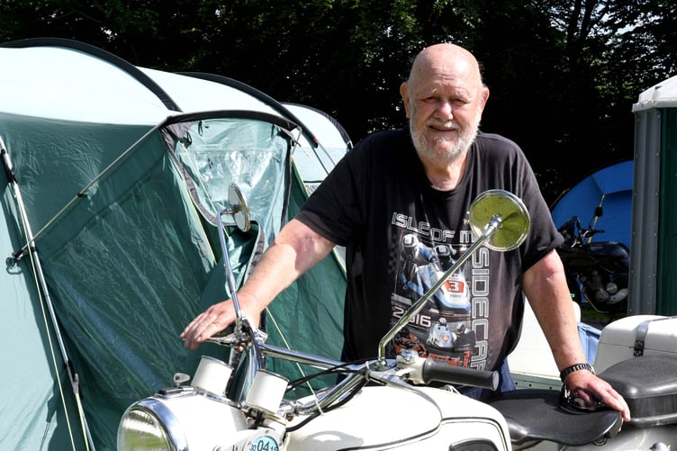 85-year-old TT visitor Graeme Crate has visited the island 41 times riding the same motorcycle (a BMW R69 sidecar STEIB 501, built in 1961)