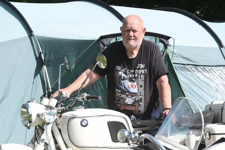 85-year-old TT visitor Graeme Crate has visited the island 41 times riding the same motorcycle (a BMW R69 sidecar STEIB 501, built in 1961)