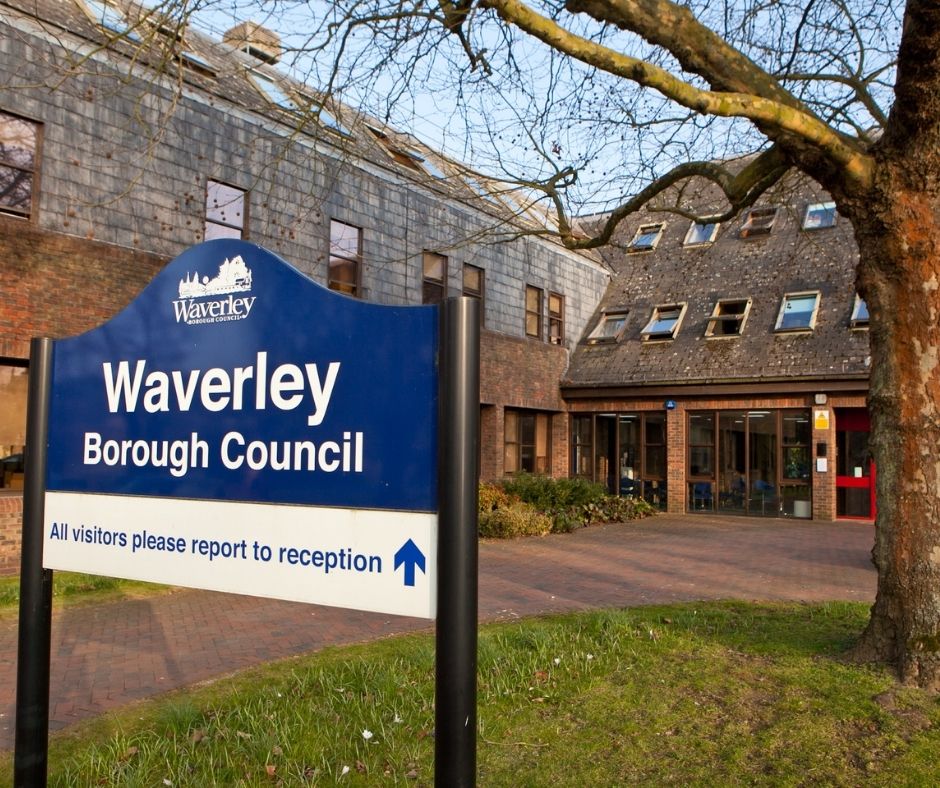 <p>Waverley Borough Council's headquarters in Godalming</p>
