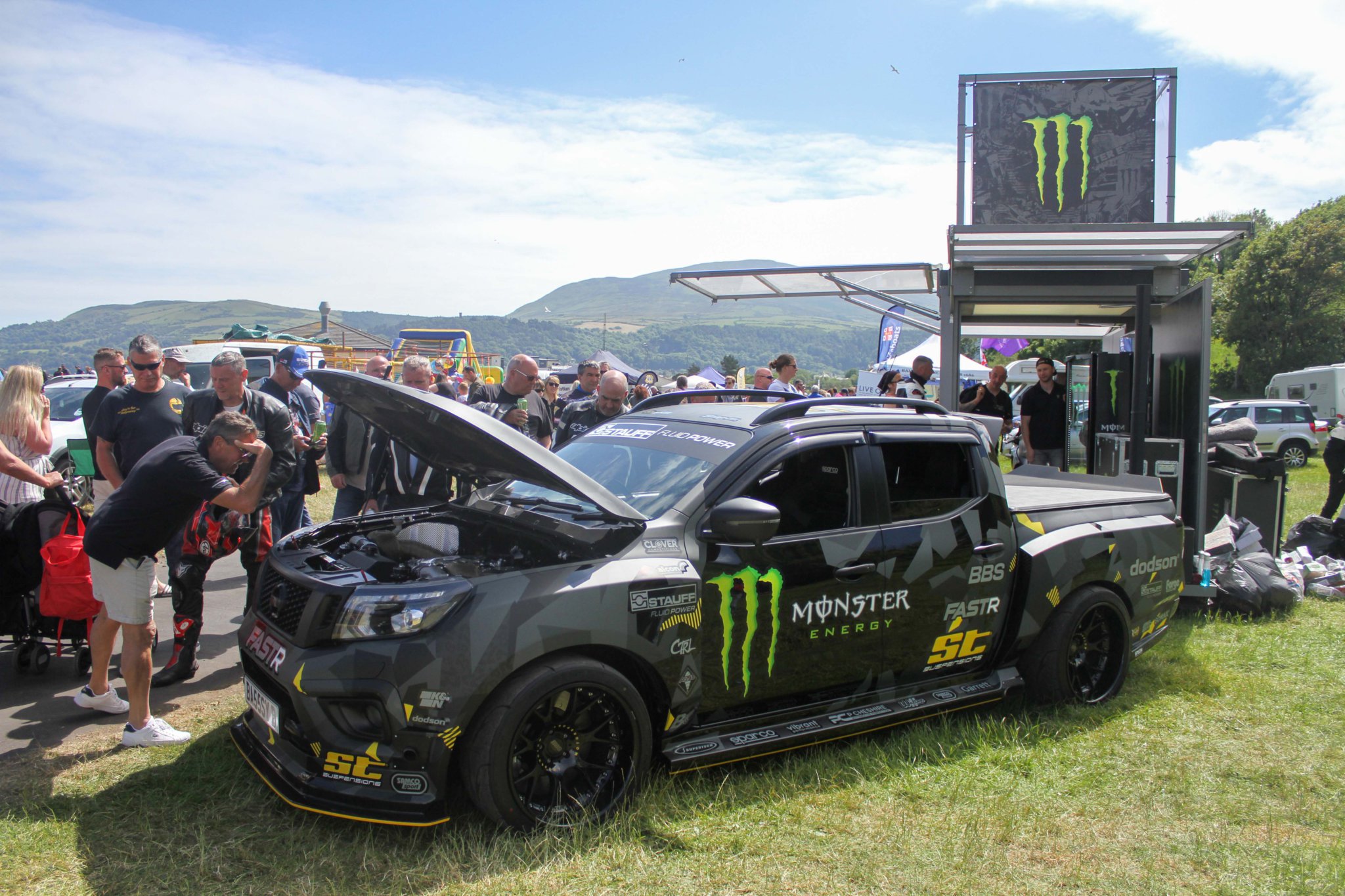 Monster Energy stand at the Ramsey Sprint. Photo by Callum Staley (CJS Photography)
