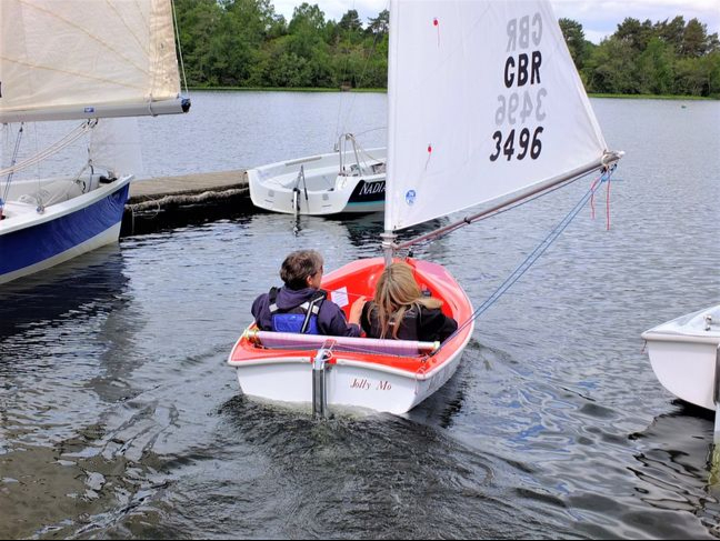 Jolly Mo is afloat and heading out on to the water