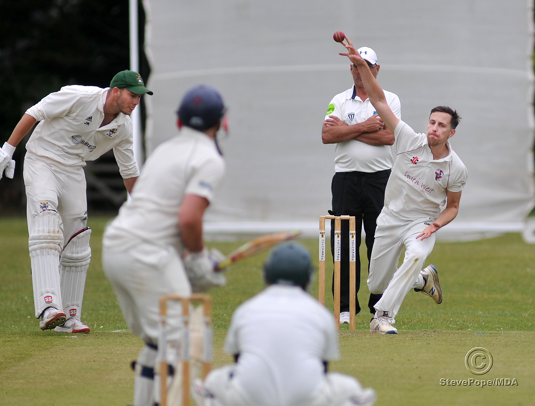 Action from the Devon Cricket League B Division clash between Bovey Tracey second XI and Clyst St George on Saturday.