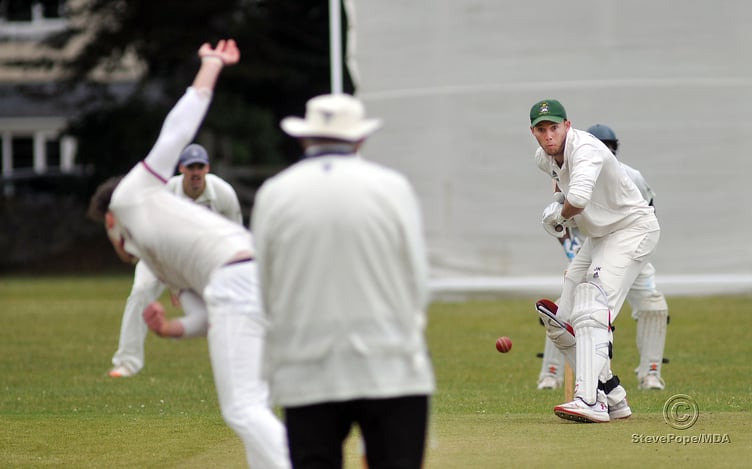 Action from the Devon Cricket League B Division clash between Bovey Tracey second XI and Clyst St George on Saturday.