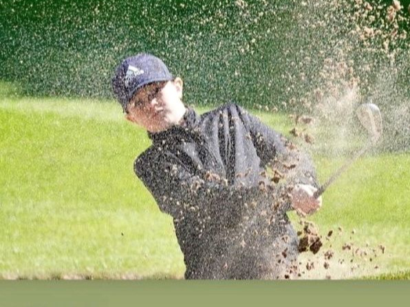 Logan Hodgson hit the opening tee shot in the US Kids European Championship in Scotland