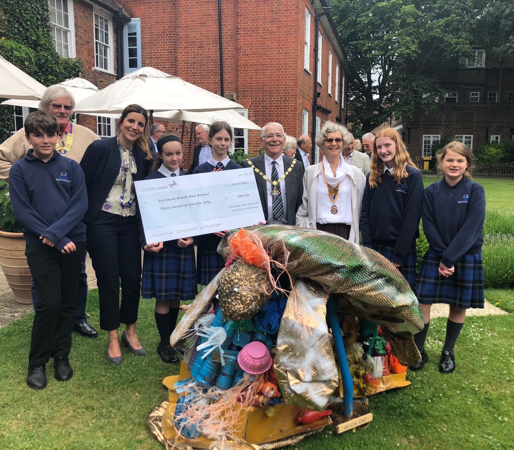 All sculptures entered into the schools’ competition are now on show at The Bush Hotel