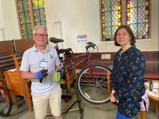 Ukrainian artist Masha Borysova was the latest to benefit from Farnham Repair Cafe last weekend