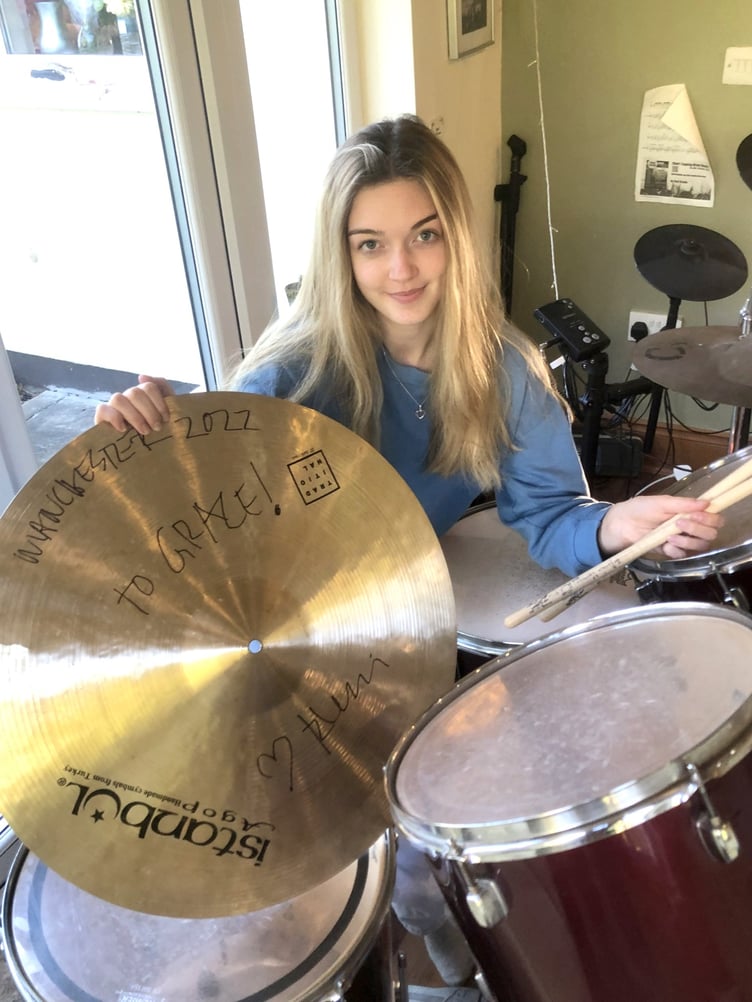 Katie Roberts, who played on stage with the Killers