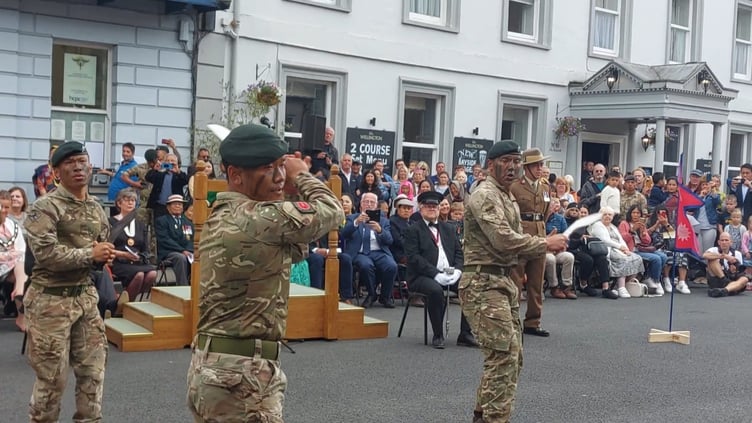 Gurkha troops with their Khukuris
