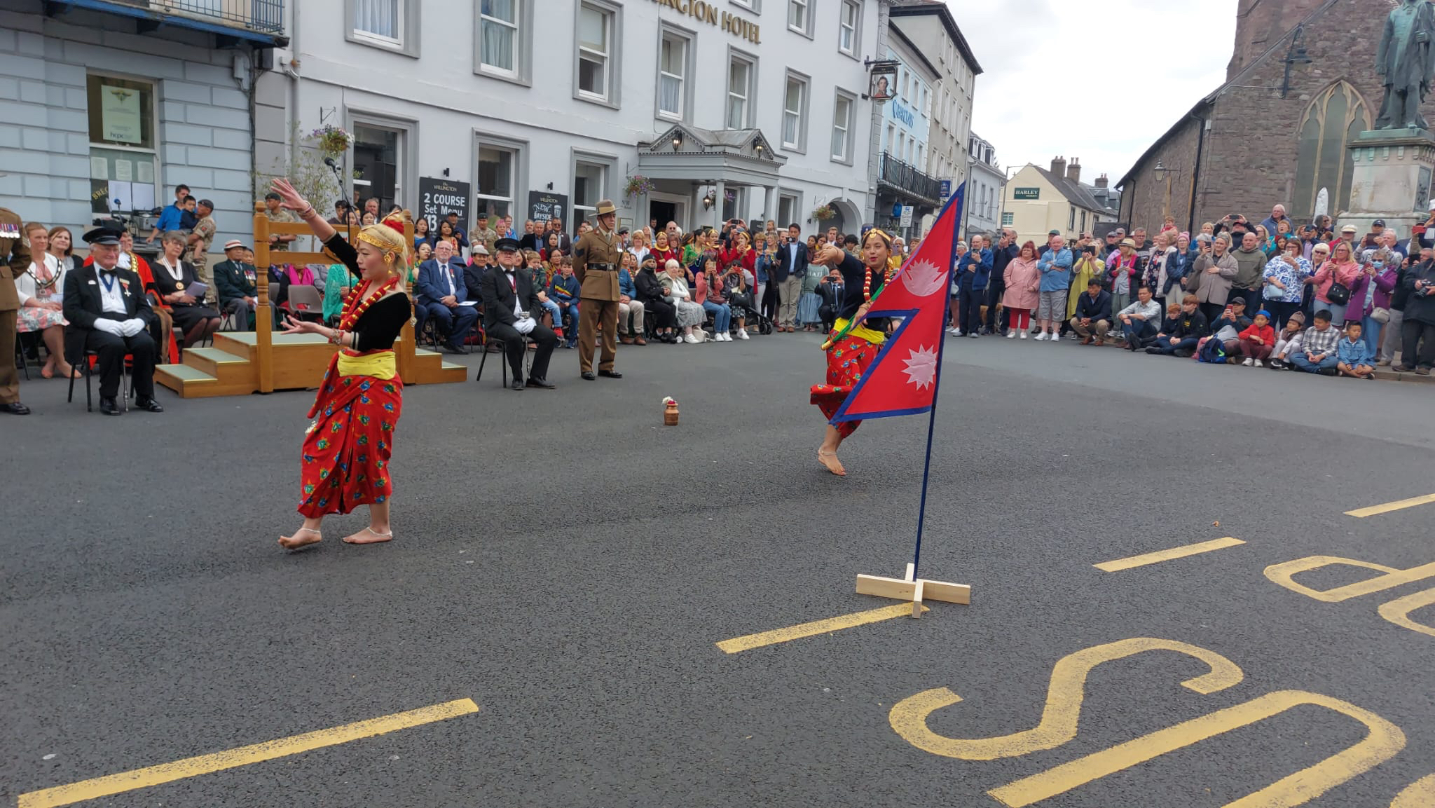 Nepalese dancers at the parade