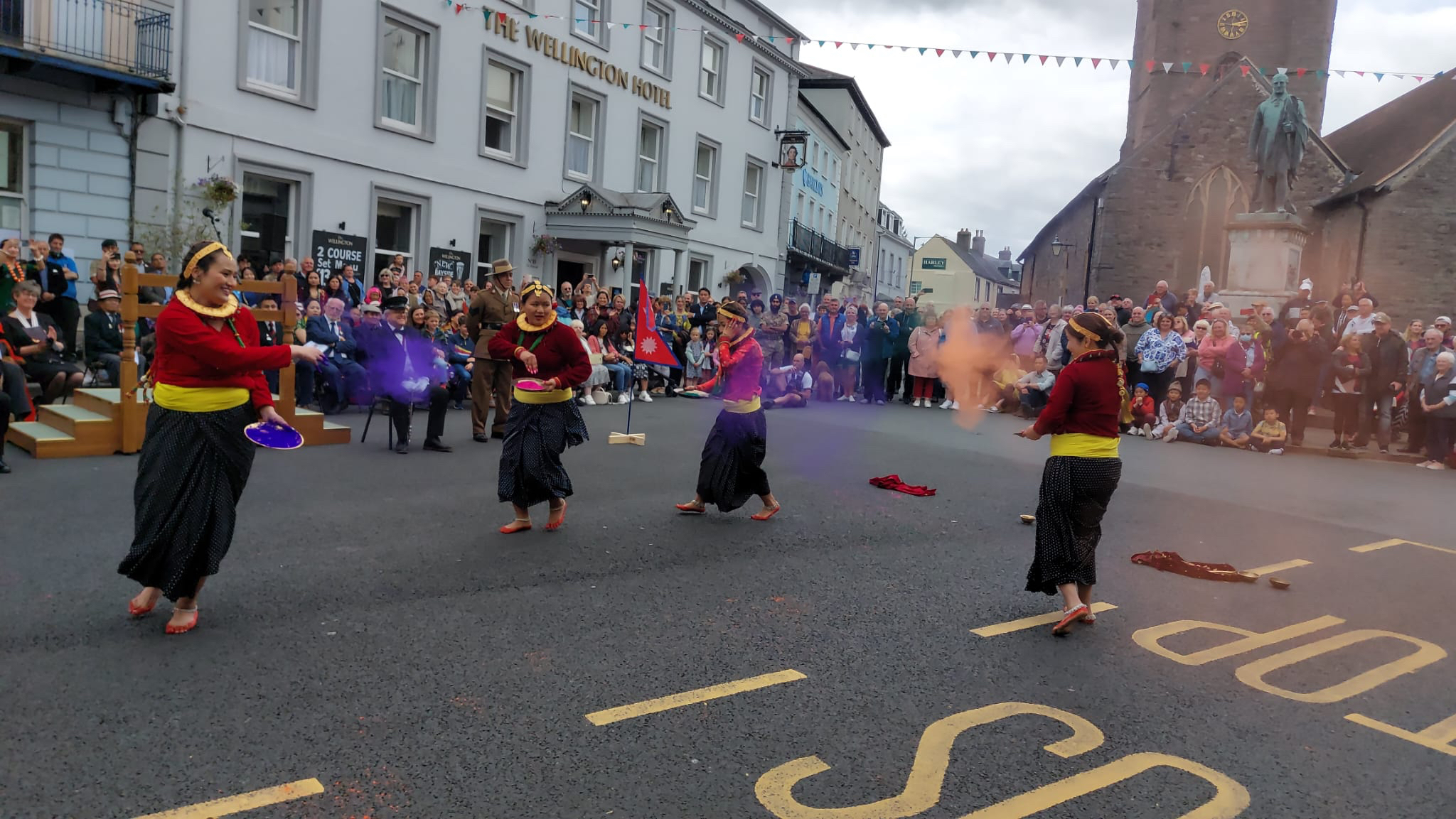 Colours filled the air in Brecon