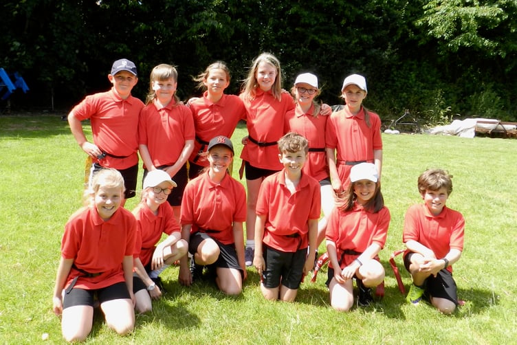 The Tag Rugby team from Tedburn St Mary were awarded the Fair Play Trophy. NP 200622 02