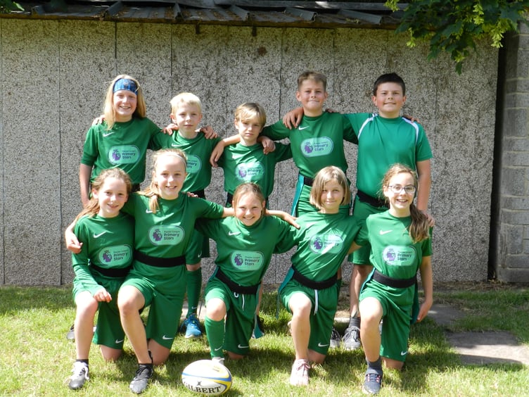 The team from Newton St Cyres enjoyed the tag rugby at Crediton Rugby Club. NP 200622 06