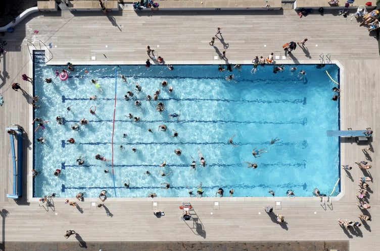 Petersfield Open Air Pool last Friday – the hottest day of the year so far Photo by Chris Gorman of Bigladder Photography