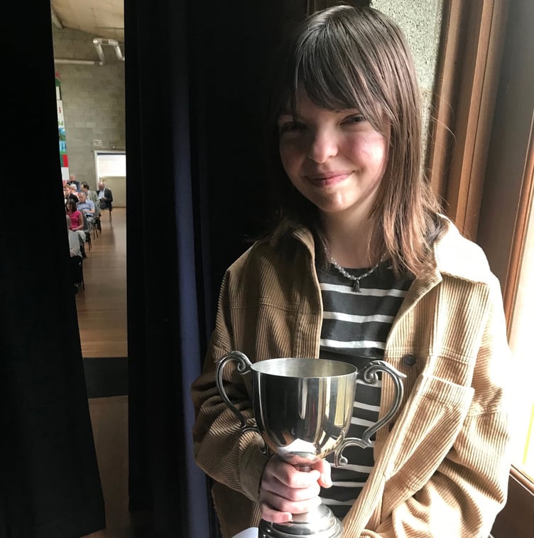 Erin Llwyd of Bala, winner of the Llefaru 25 competition