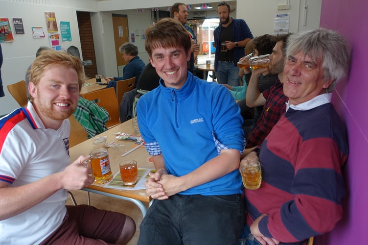 Drinkers at the summer 2022 Alton Beer Festival.