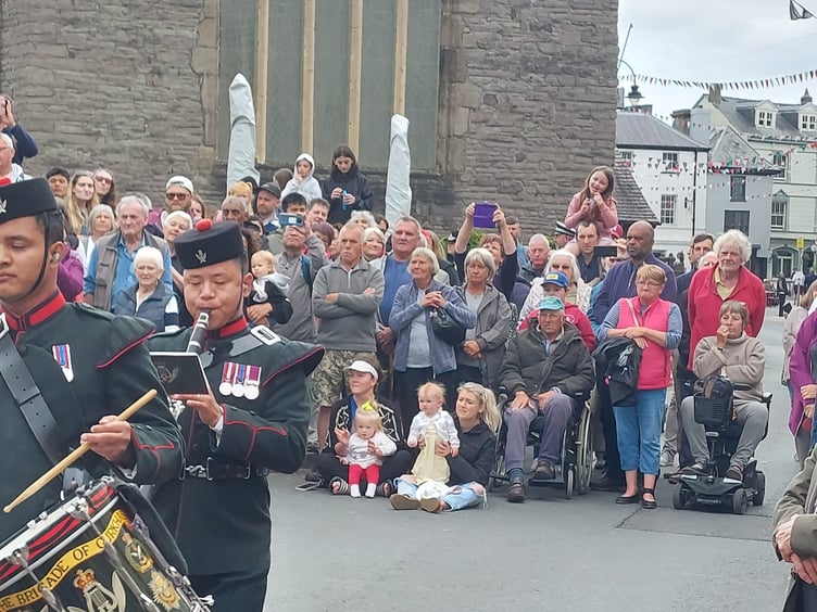 Residents enjoying the spectacle