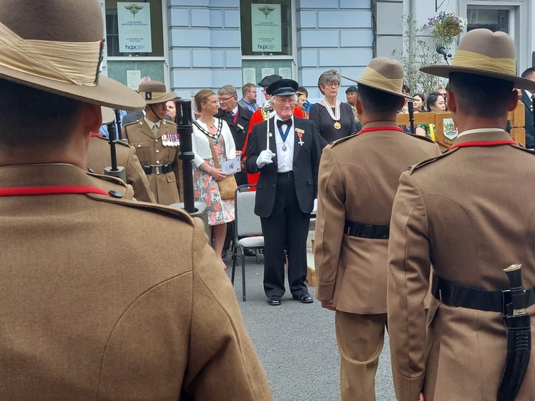 One of Brecon Town Council’s mace bearers, Ray Morgan