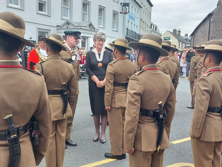 The troops being inspected