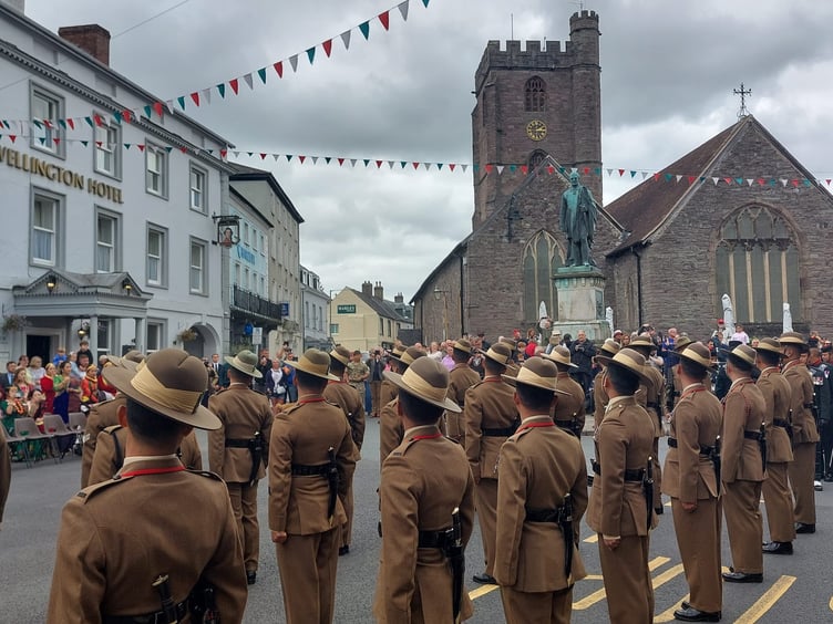 The parade gathered at The Bulwark