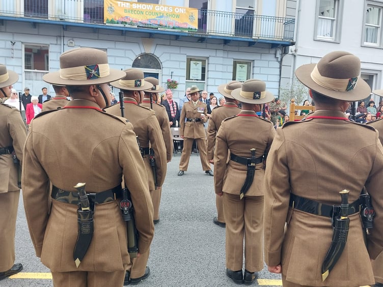 The troops ready for inspection