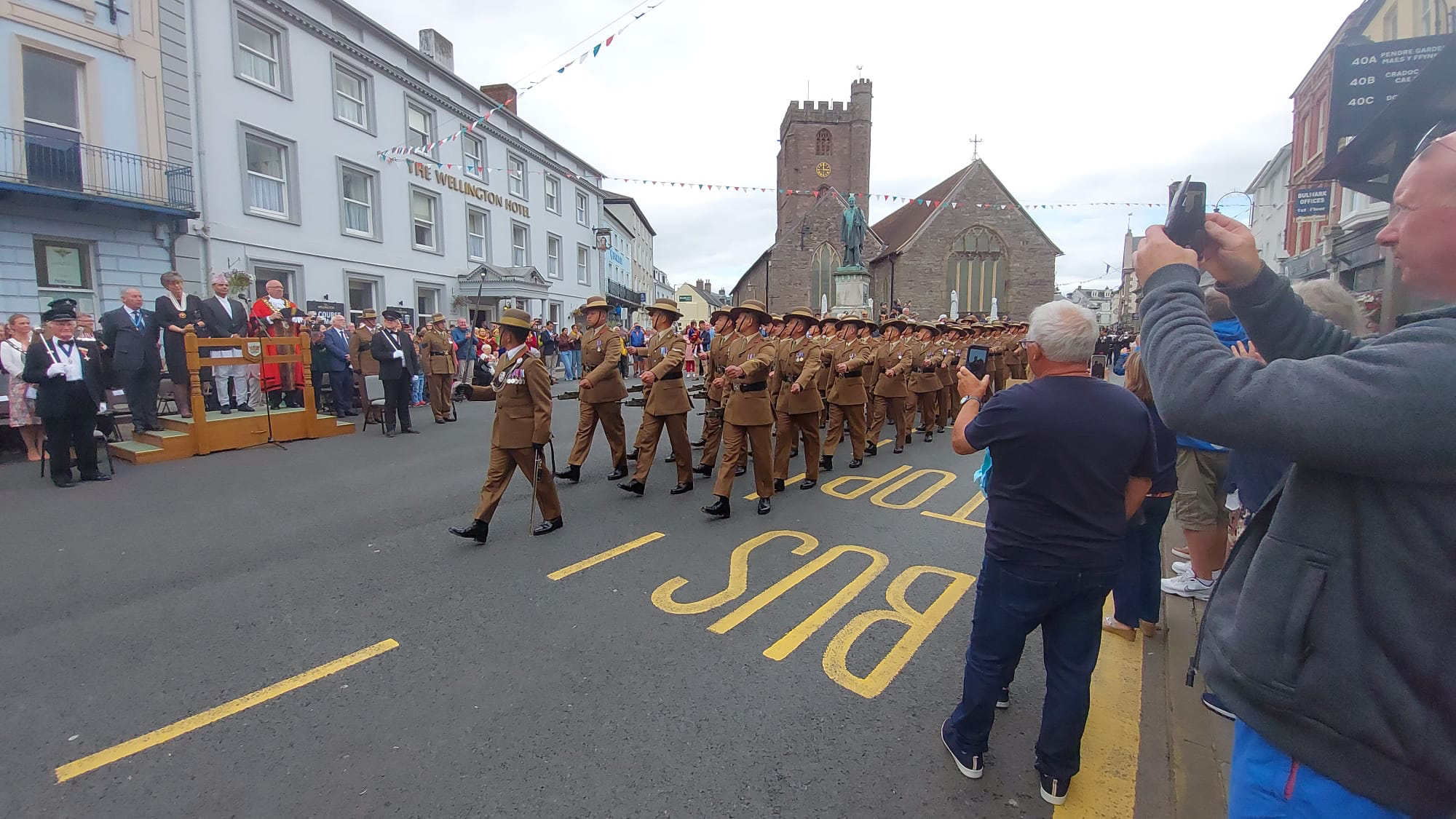 Gurkhas on parade