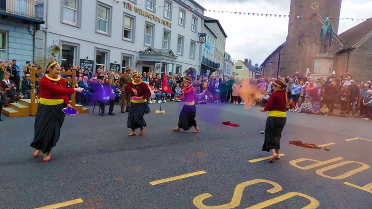 Colour filled the air in Brecon