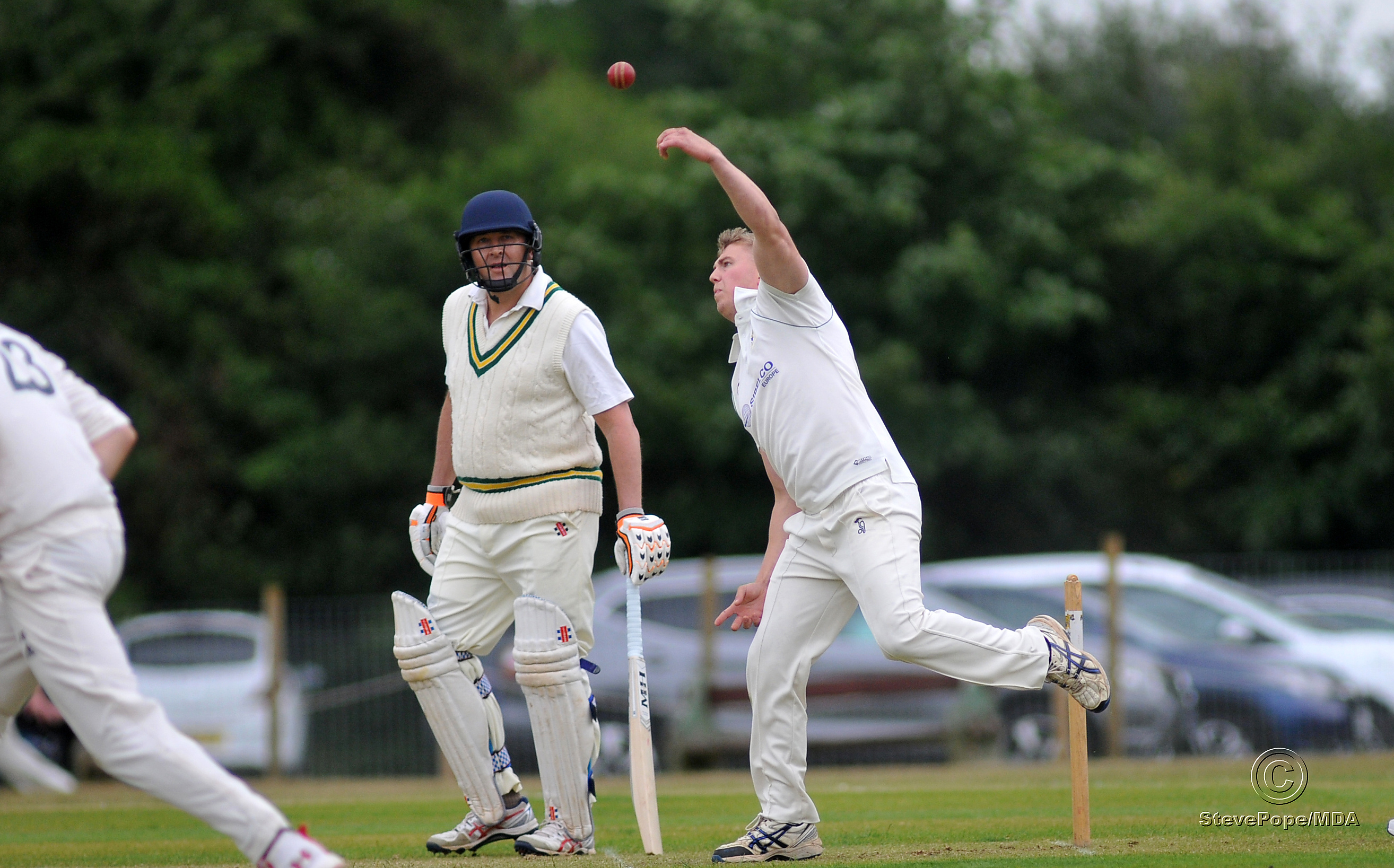 Action from the Devon Cricket League B Division clash between Bovey Tracey second XI and Dartington & Totnes on Saturday.