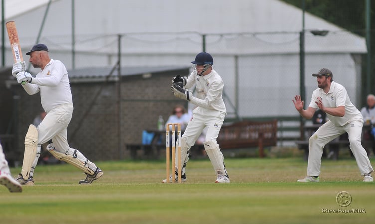 Action from the Devon Cricket League B Division clash between Bovey Tracey second XI and Dartington & Totnes on Saturday.