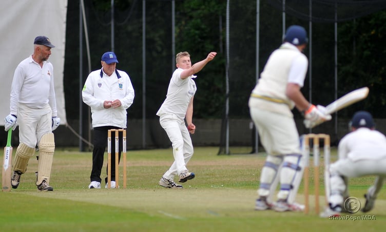 Action from the Devon Cricket League B Division clash between Bovey Tracey second XI and Dartington & Totnes on Saturday.