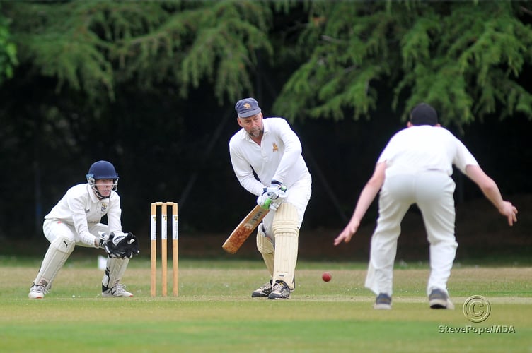 Action from the Devon Cricket League B Division clash between Bovey Tracey second XI and Dartington & Totnes on Saturday.