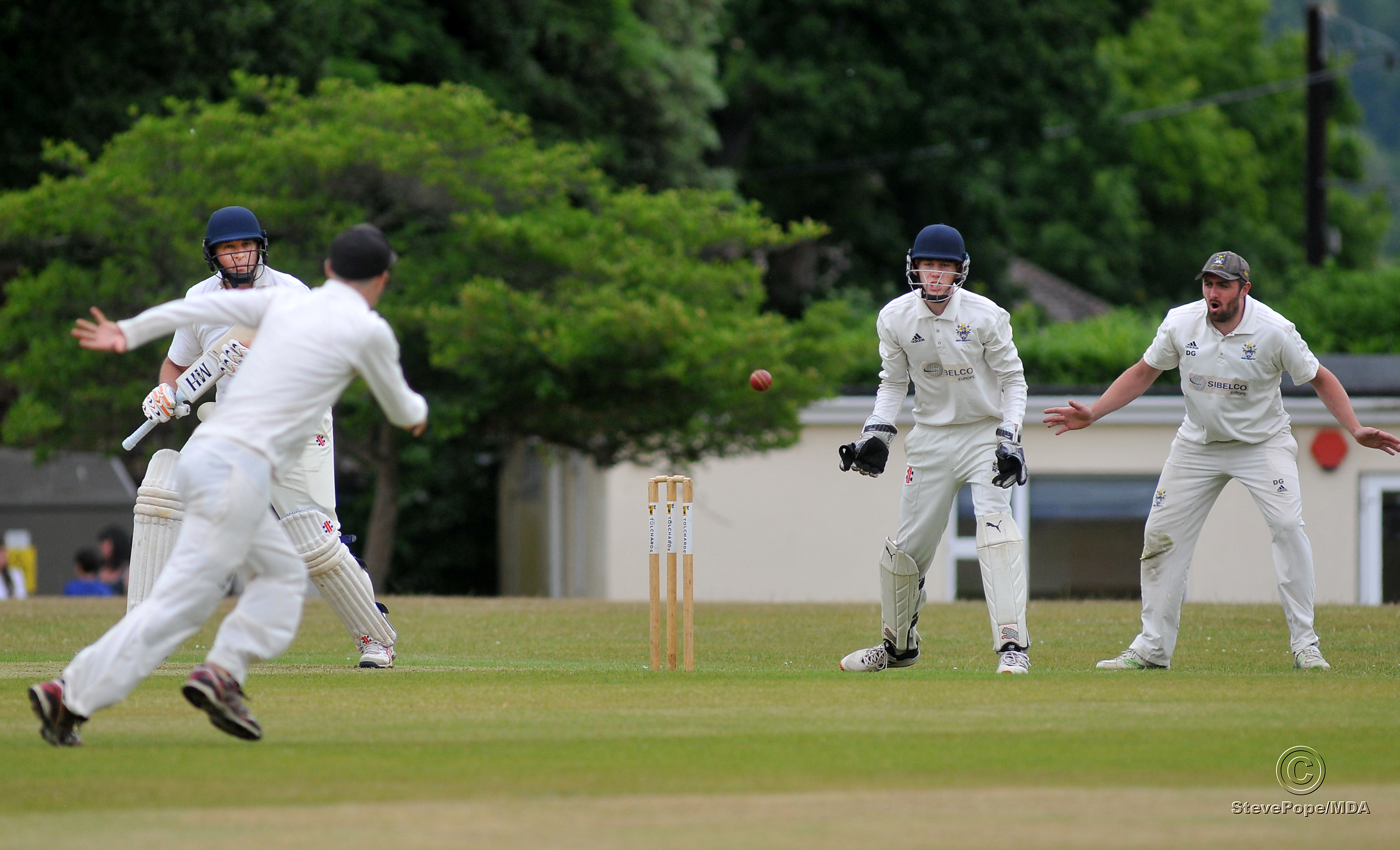 Action from the Devon Cricket League B Division clash between Bovey Tracey second XI and Dartington & Totnes on Saturday.