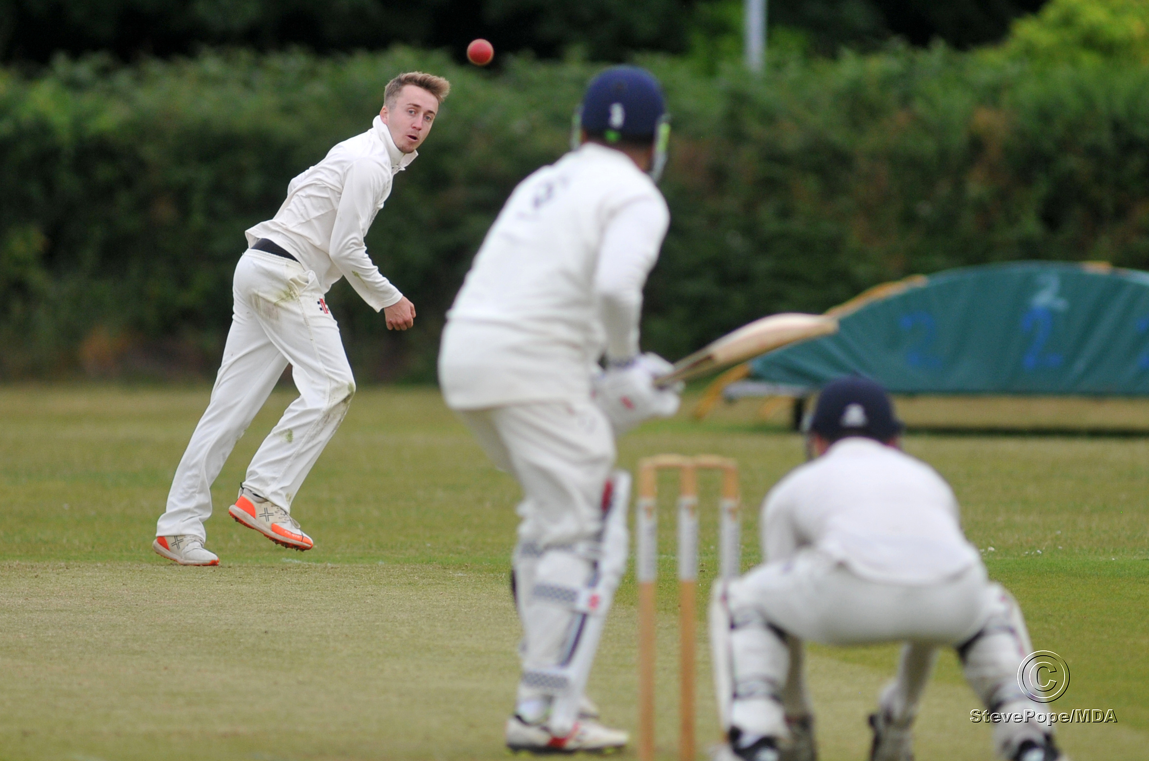 Action from the Devon Cricket League B Division clash between Bovey Tracey second XI and Dartington & Totnes on Saturday.
