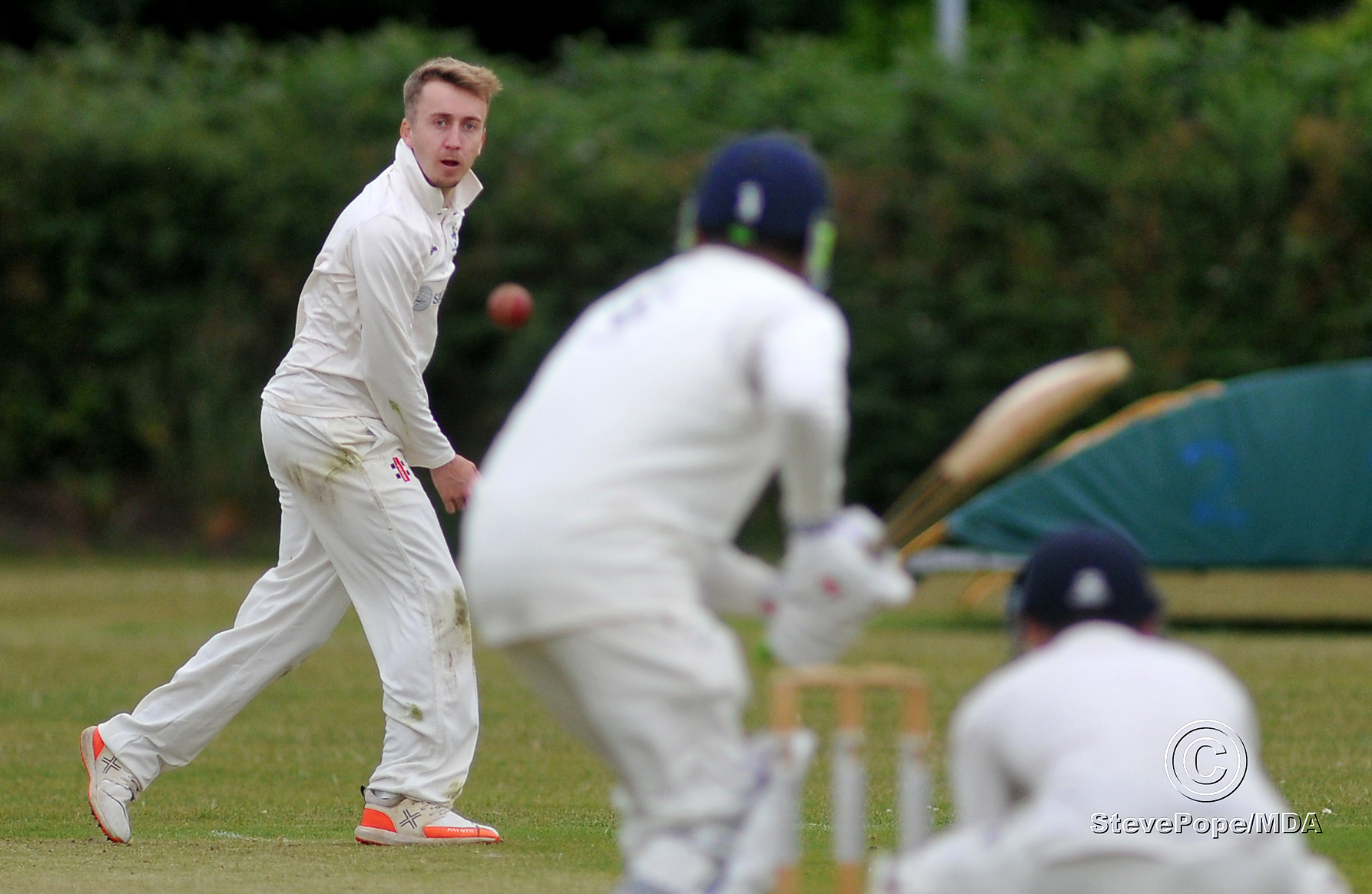 Action from the Devon Cricket League B Division clash between Bovey Tracey second XI and Dartington & Totnes on Saturday.