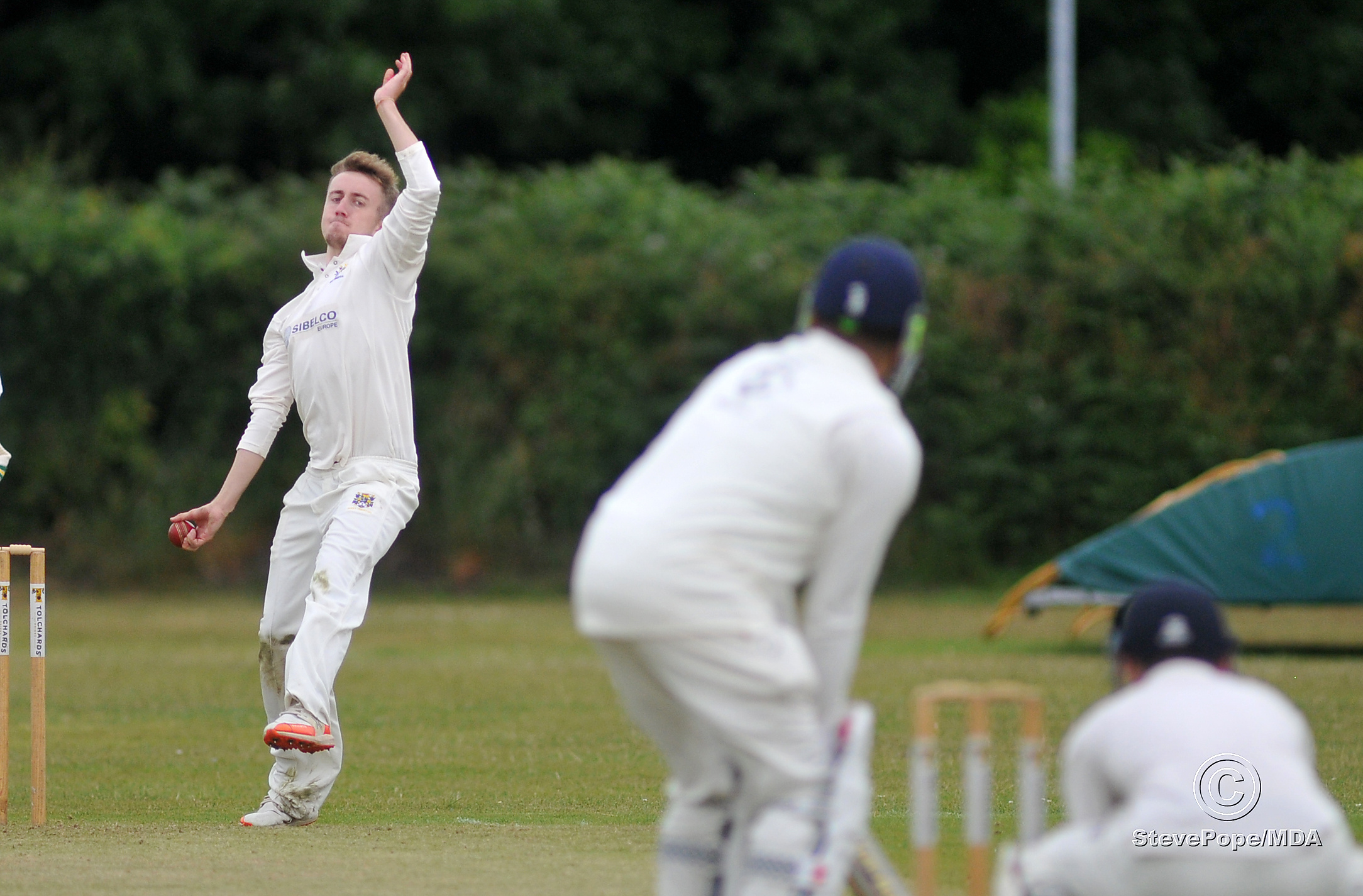 Action from the Devon Cricket League B Division clash between Bovey Tracey second XI and Dartington & Totnes on Saturday.