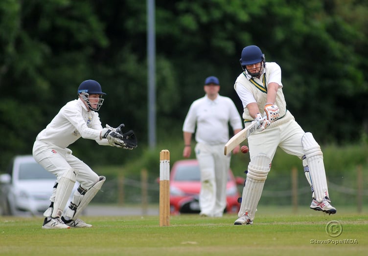 Action from the Devon Cricket League B Division clash between Bovey Tracey second XI and Dartington & Totnes on Saturday.