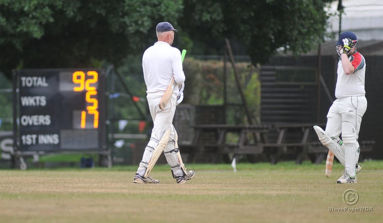 Action from the Devon Cricket League B Division clash between Bovey Tracey second XI and Dartington & Totnes on Saturday.