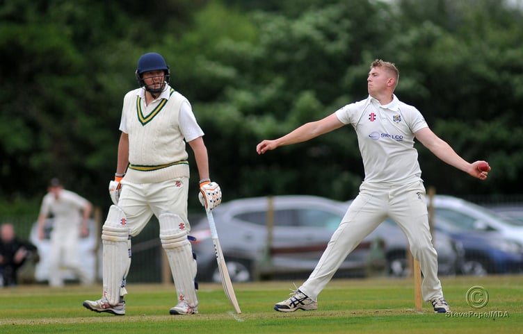 Action from the Devon Cricket League B Division clash between Bovey Tracey second XI and Dartington & Totnes on Saturday.