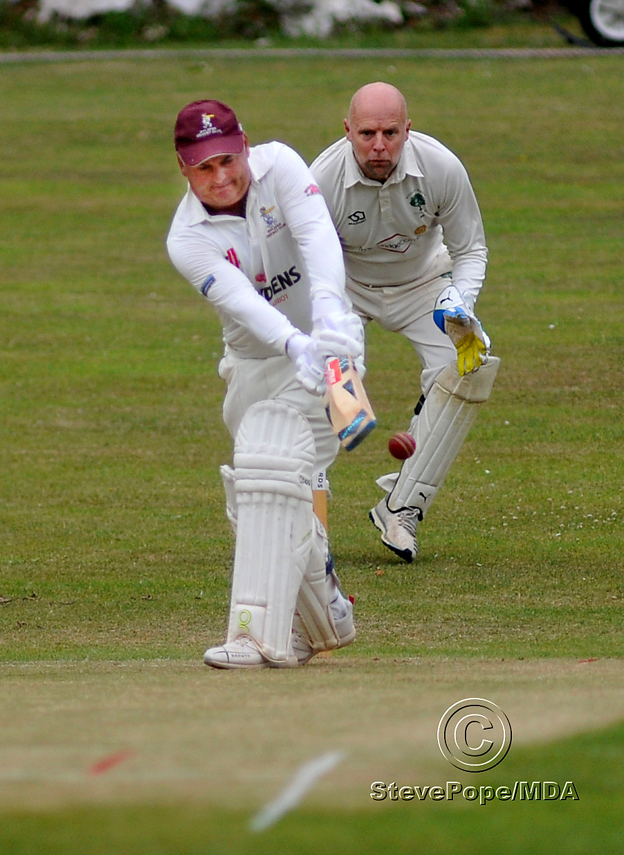 Action from the Devon Cricket League D Division West clash between Ipplepen second XI and Whitchurch Wayfarers on Saturday.
