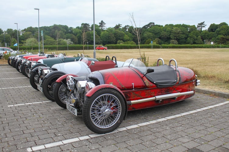 The Morgan Three-Wheeler Touring Group at the Ramsey Park Hotel. Photo by Callum Staley (CJS Photography)