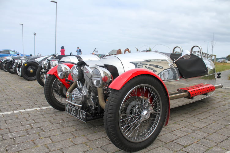 The Morgan Three-Wheeler Touring Group at the Ramsey Park Hotel. Photo by Callum Staley (CJS Photography)