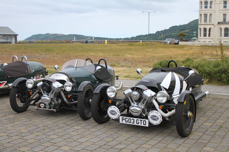 The Morgan Three-Wheeler Touring Group at the Ramsey Park Hotel. Photo by Callum Staley (CJS Photography)