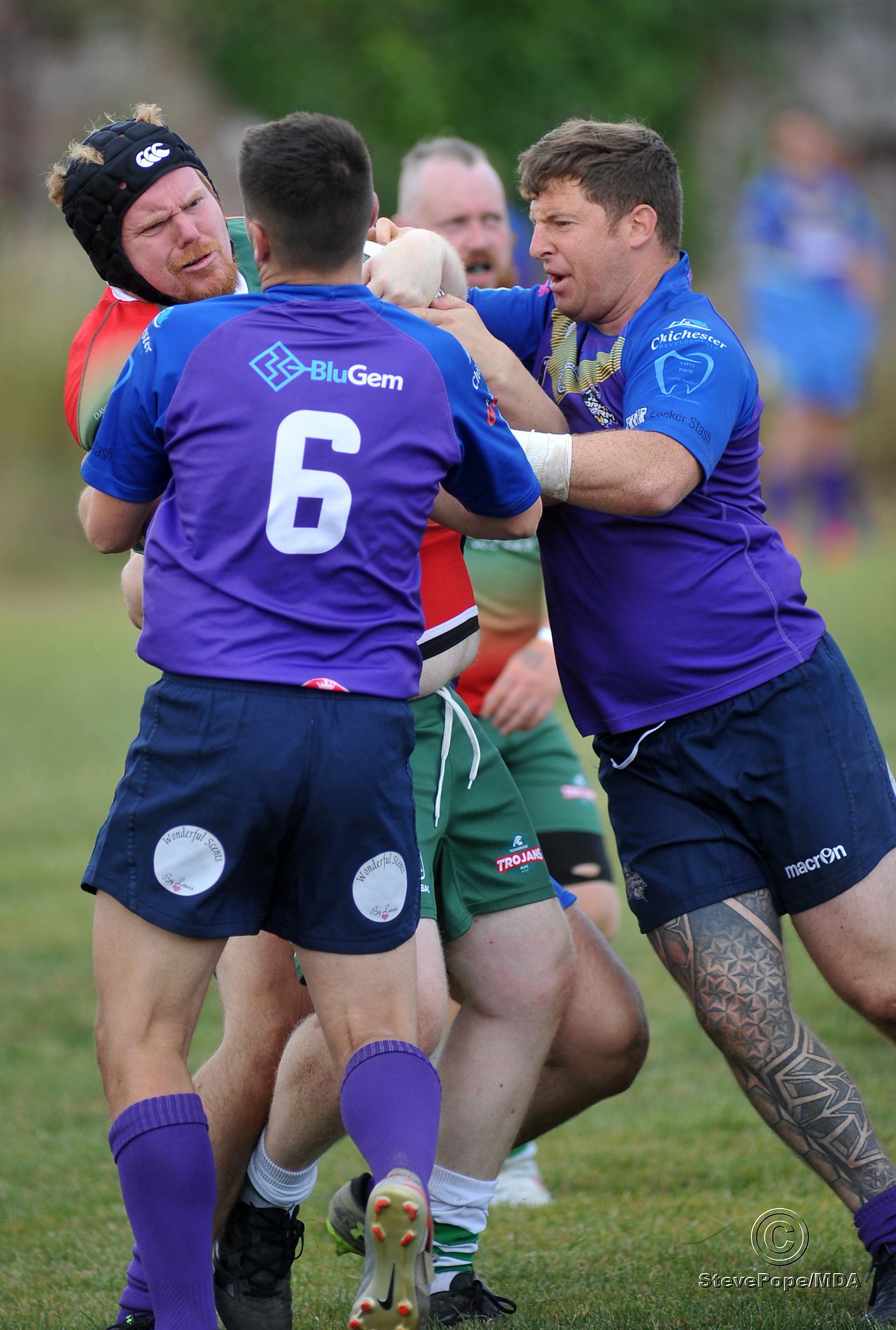 Action from the South West Rugby League clash between Teignbridge Trojans and Tarka Storm on Saturday.