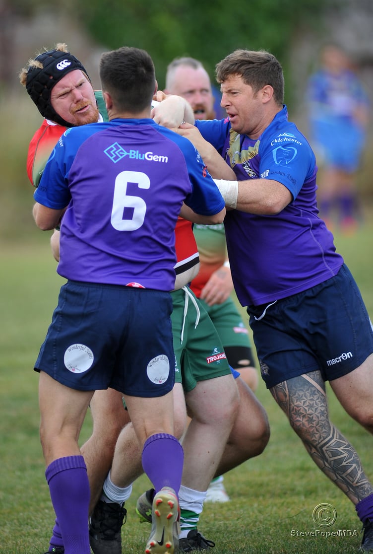 Action from the South West Rugby League clash between Teignbridge Trojans and Tarka Storm on Saturday.
