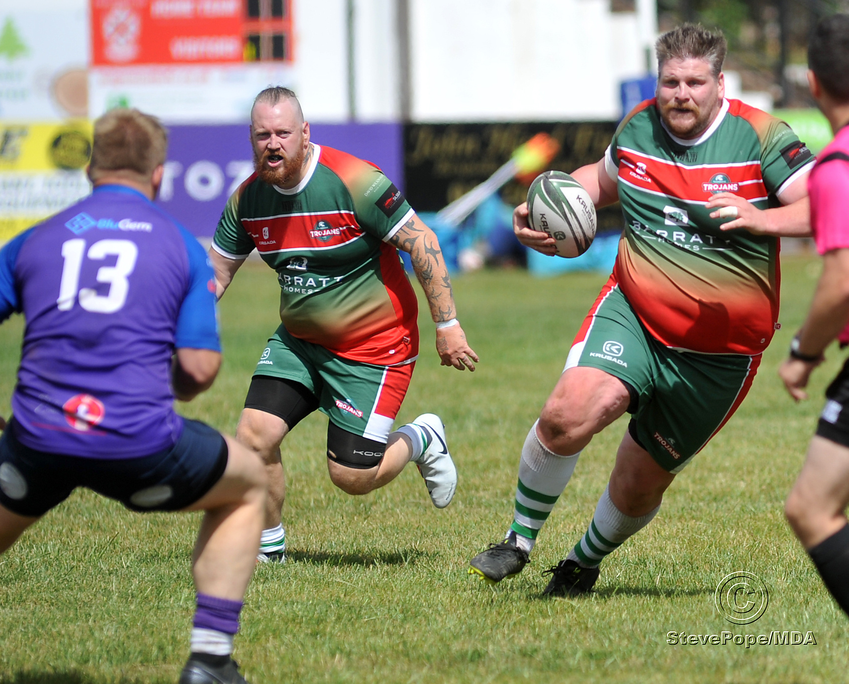 Action from the South West Rugby League clash between Teignbridge Trojans and Tarka Storm on Saturday.