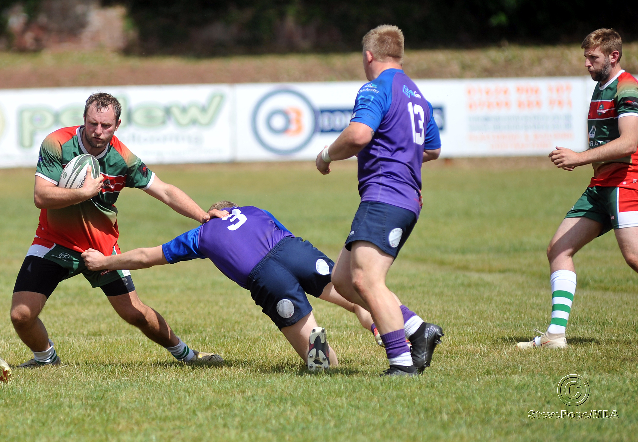 Action from the South West Rugby League clash between Teignbridge Trojans and Tarka Storm on Saturday.