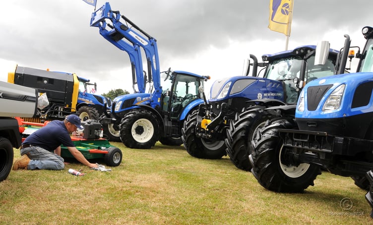 A final spit and polish for farming machinery before the gates open