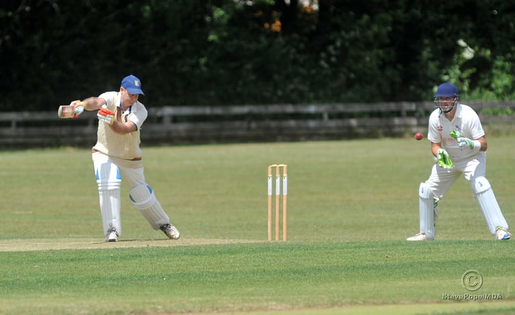Action from the Devon Cricket League B Division clash between Chudleigh and Dartington & Totnes on Saturday.